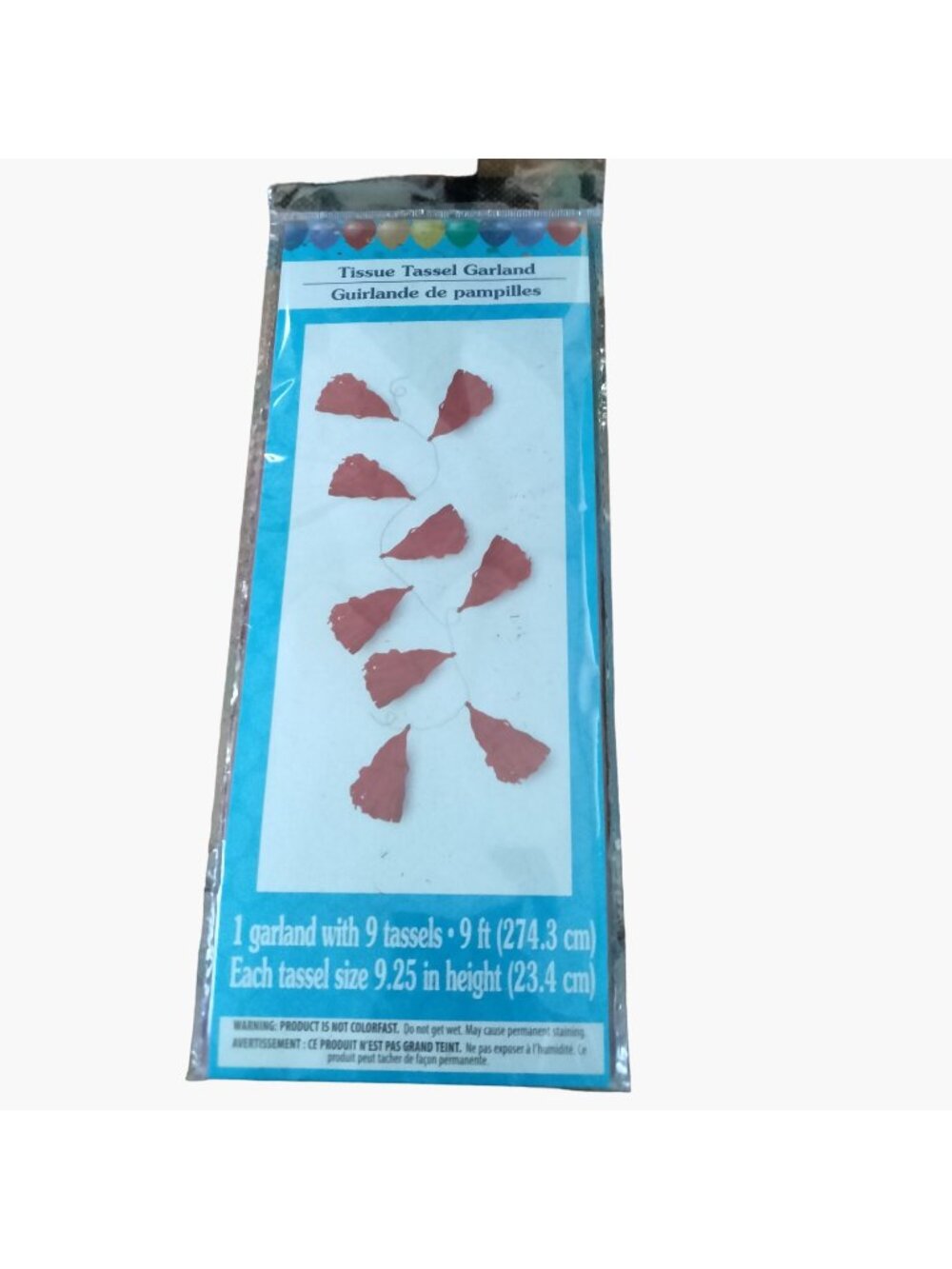 Party Garland Red Tissue Tassel